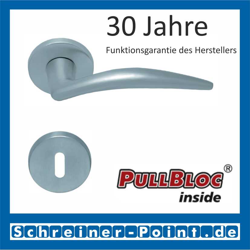 Scoop Lima PullBloc Rundrosettengarnitur, Rosette Edelstahl matt